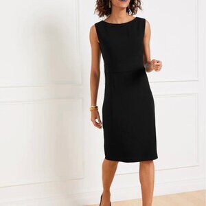 NWT! Talbots Easy Travel Boatneck Dress in Black, 12